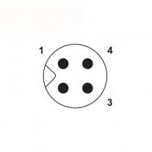 Panel Mount Connector - M5 3pins male straight front panel mount connector, unshielded, insert